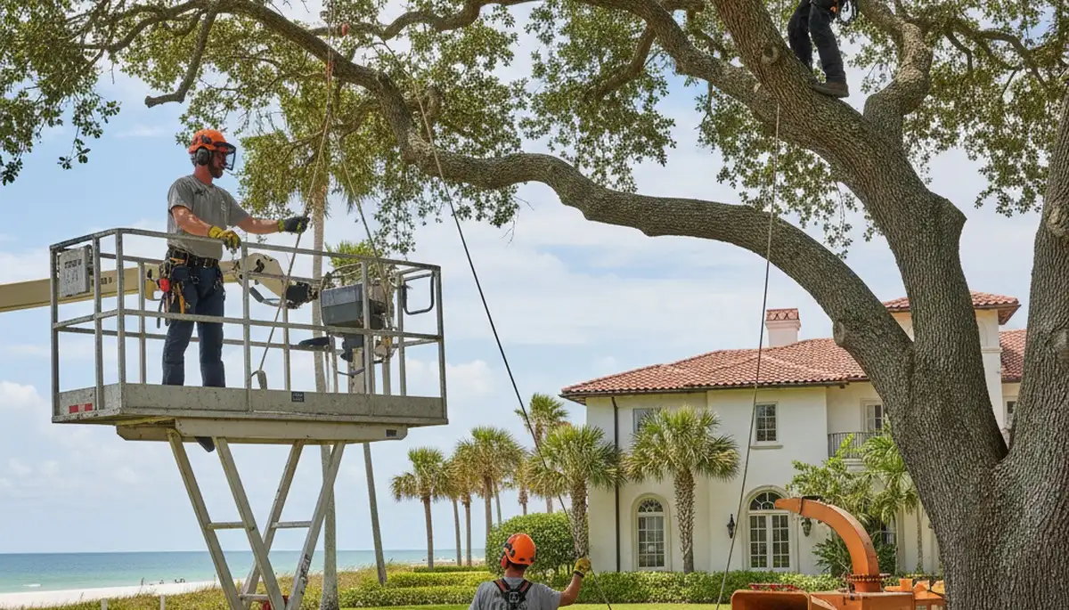 Tree service crew providing tree removal in Clearwater, FL