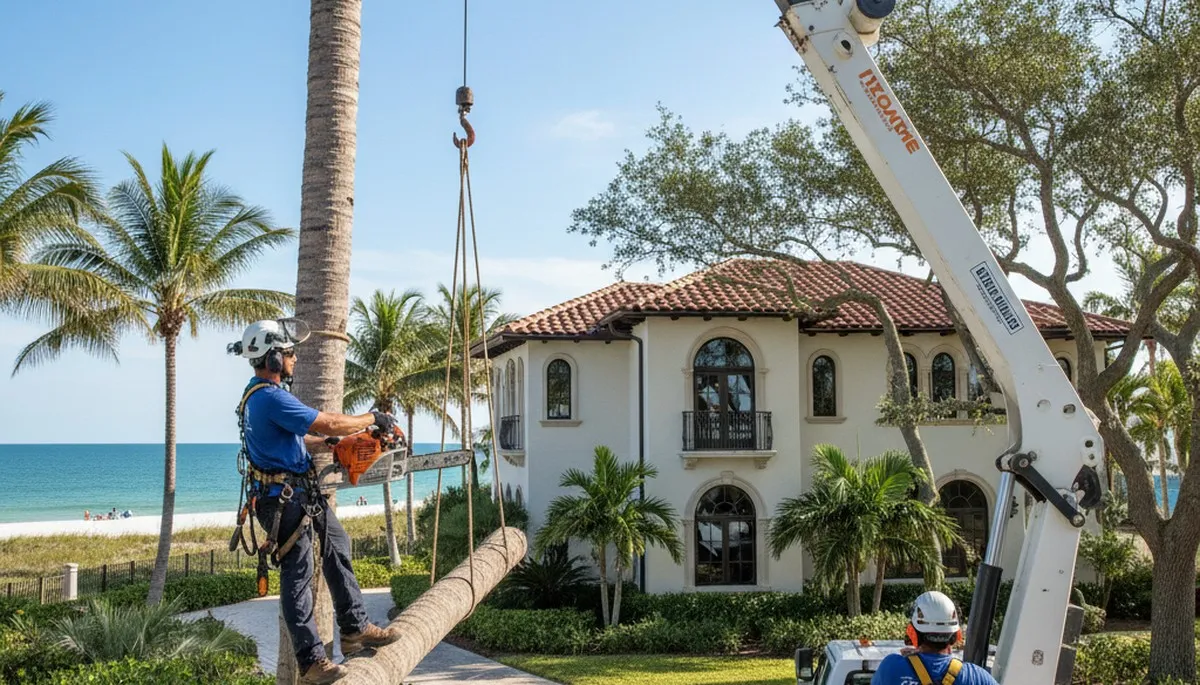 Tree service crew in Clearwater, FL providing professional tree removal and trimming services