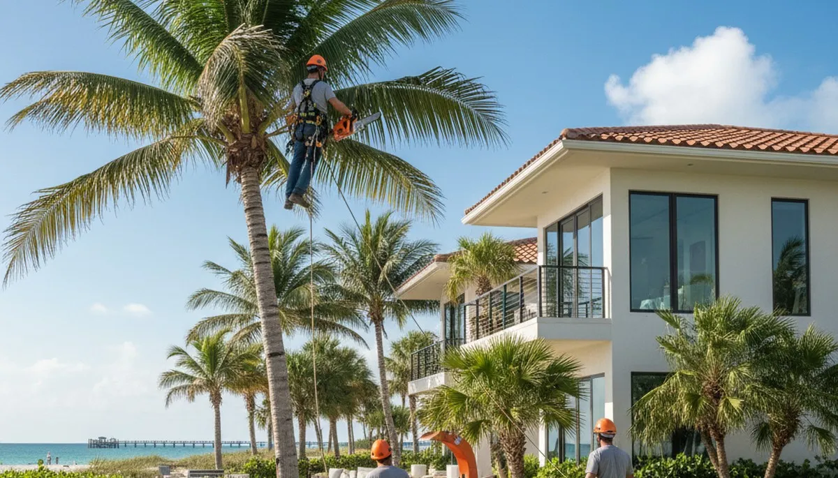 Tree service crew in Clearwater, FL removing a tree for safe, professional cleanup