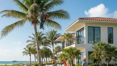 Tree service crew in Clearwater, FL removing a tree for safe, professional cleanup