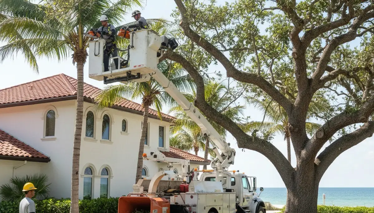 Tree service team in Clearwater, FL providing professional tree removal and trimming services