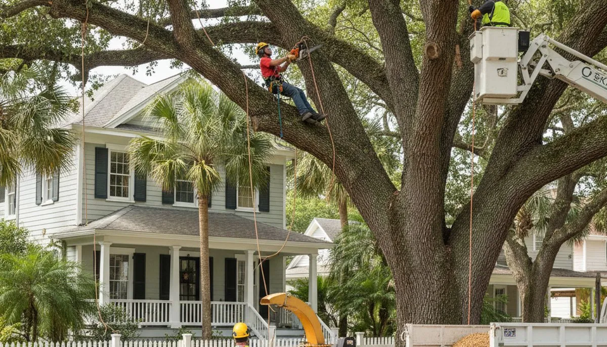 Tree service crew in Clearwater, FL providing professional tree removal and trimming services