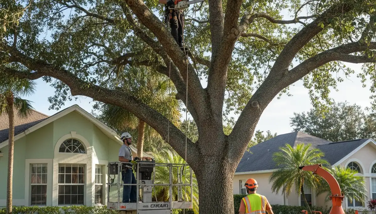 Tree service crew in Clearwater, FL providing professional tree removal and trimming services