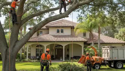 Tree service team in Clearwater, FL providing professional tree removal and trimming services
