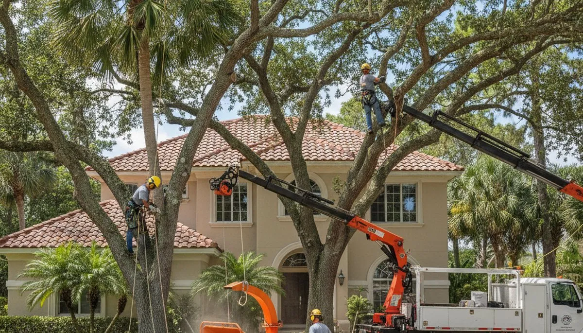 Tree service team in Clearwater, FL providing professional tree removal and trimming services