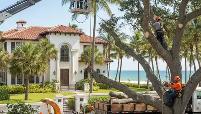 Tree service crew in Clearwater, FL providing professional tree removal and trimming services