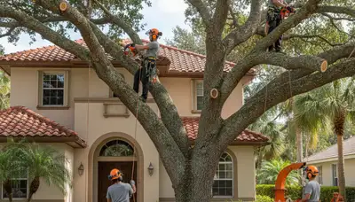 Tree service crew in Clearwater, FL providing professional tree removal and trimming services