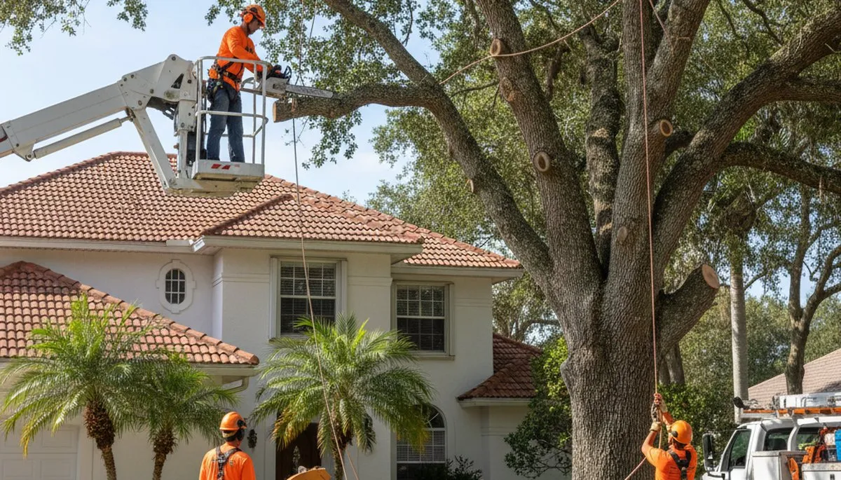 Tree service crew in Clearwater, FL providing professional tree removal and trimming services