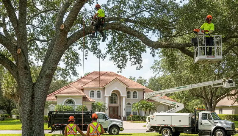 Tree service crew providing professional tree removal in Clearwater, FL