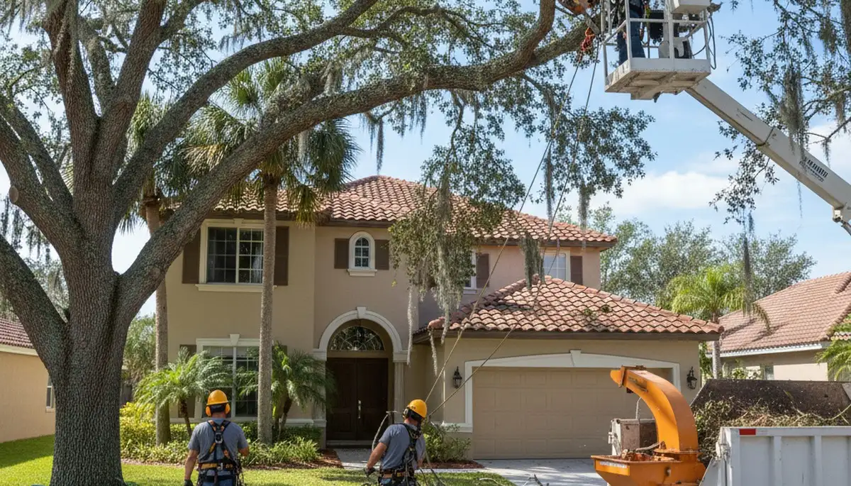 Tree service crew in Clearwater, FL providing professional tree removal and trimming services