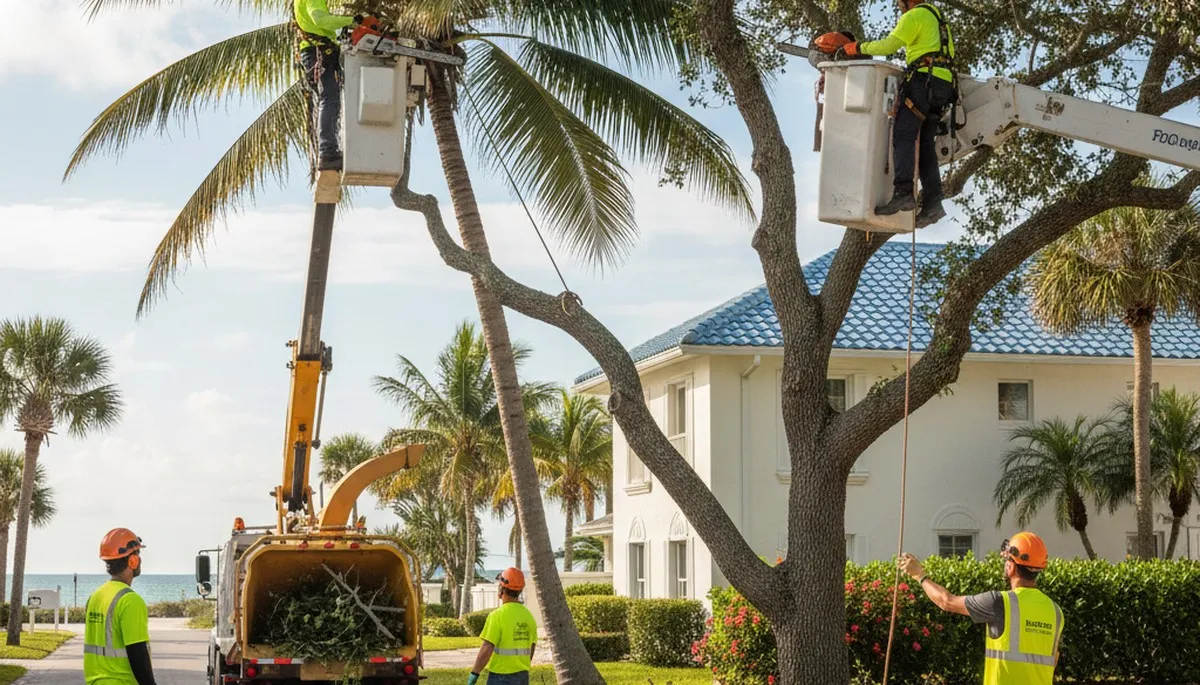 Tree service crew in Clearwater, FL providing professional tree removal and trimming services