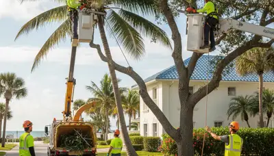 Tree service crew in Clearwater, FL providing professional tree removal and trimming services