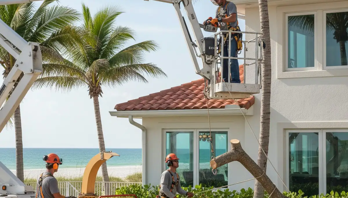 Tree service team in Clearwater, FL providing professional tree removal and trimming services