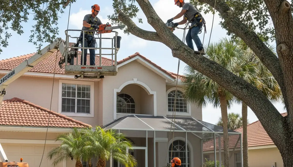 Tree service crew in Clearwater, FL providing professional tree removal and trimming support
