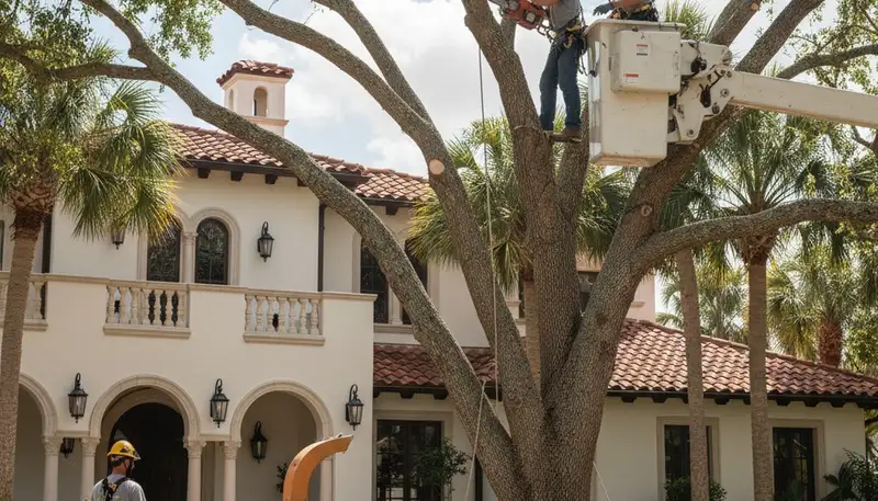 Tree service crew in Clearwater, FL providing professional tree removal and trimming services