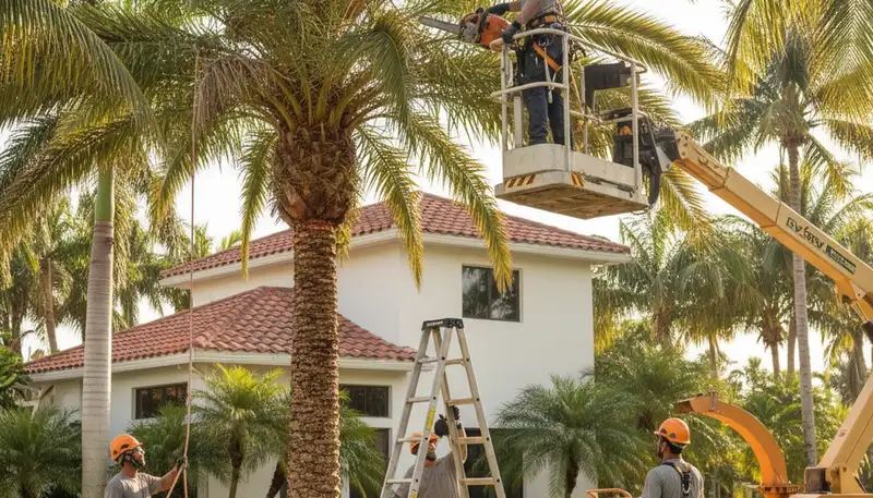 Tree service crew in Clearwater, FL providing professional tree removal and trimming services