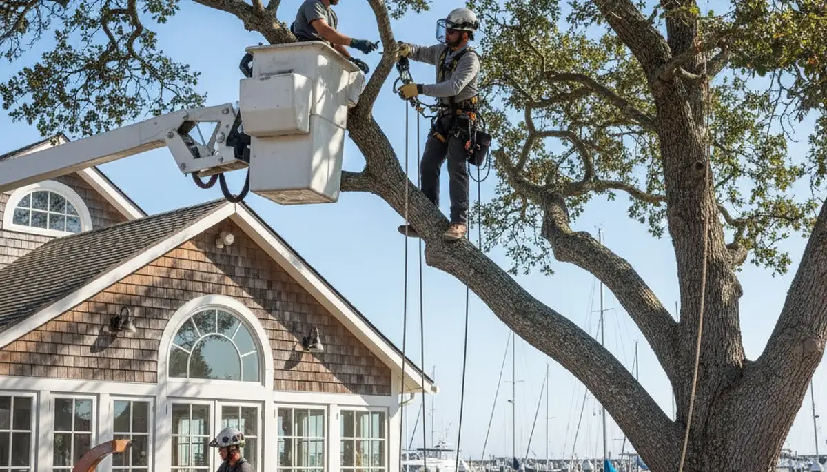Tree service crew in Clearwater, FL providing safe tree removal and trimming services