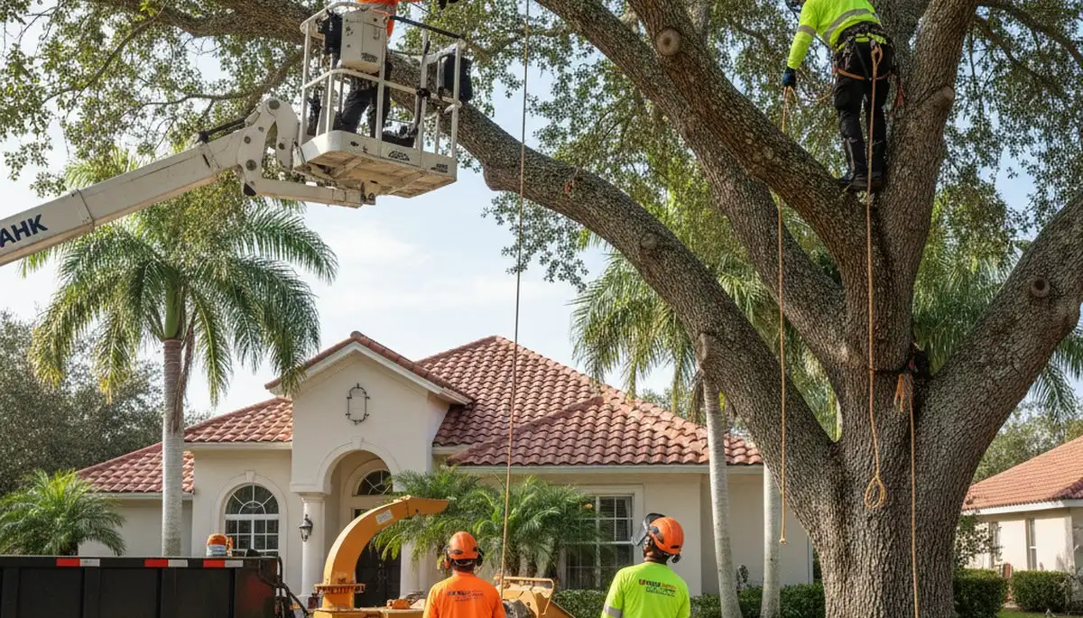 Tree service crew in Clearwater, FL providing professional tree removal and trimming services