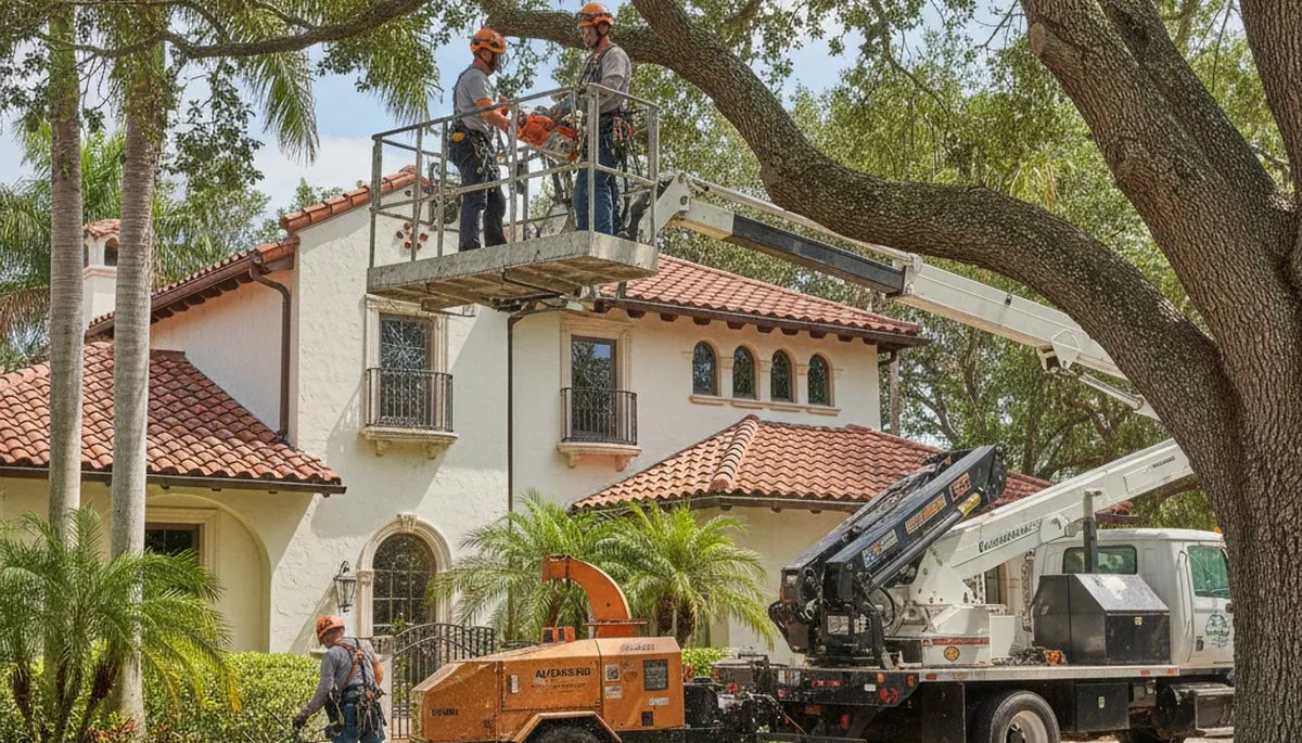 Tree service crew in Clearwater, FL providing professional tree removal and trimming services